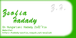 zsofia hadady business card